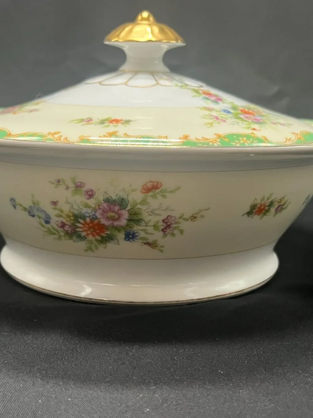 Vtg Noritake Empress China Japan Porcelain Round Covered Vegetable Serving Bowl